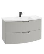 SONAS Arc 100cm Artic Grey Matt 2 Drawer Wall Hung Vanity Unit image