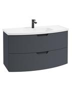 SONAS Arc 100cm Night Sky Blue Matt 2 Drawer Wall Hung Vanity Unit image