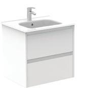 SONAS Smart 60cm Gloss White Wall Hung 2 Drawer Vanity Unit image