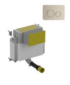 SONAS Concealed Cistern for Back to Wall WC with Brushed Nickle Circular Flush Plate image