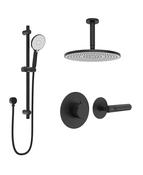 SONAS HAKK Thermostatic Shower Set 1 Matt Black with Ceiling Arm image