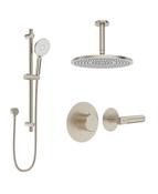 SONAS HAKK Thermostatic Shower Set 1 Brushed Nickel with Ceiling Arm image