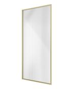 SONAS MIRAGE 800x1500mm Brushed Gold Frame with Fluted Glass Bath Screen image