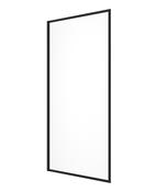SONAS MIRAGE 800x1500mm Matt Black Frame with Clear Glass Bath Screen image