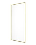 SONAS MIRAGE 800x1500mm Brushed Gold Frame with Clear Glass Bath Screen image