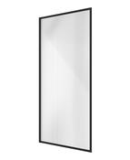 SONAS MIRAGE 800x1500mm Matt Black Frame with Fluted Glass Bath Screen image