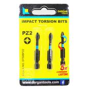 2 pce Pozi No.2 Torsion Bits 50mm image