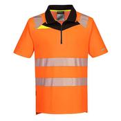 DX412 - DX4 Hi-Vis Zip Polo Shirt S/S Orange/Black image