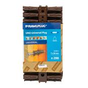 UNO UNIVERSAL PLUG WRAP OF 288PC BROWN 7MM X 3PCS  [SINGLE]