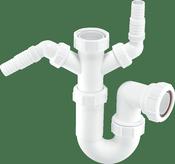 Sink Trap with Twin 135° Domestic Appliance Nozzles image