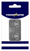 POWERMASTER 2 GANG 13 AMP SWITCHED METALCLAD SOCKET image
