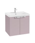 STOCKHOLM Wall Hung 60cm Two Door Unit Matt Cashmere Pink &amp; Handles