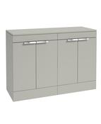 STOCKHOLM Floorstanding 120cm Four Door Countertop Unit Matt Arctic Grey &amp; Handle image