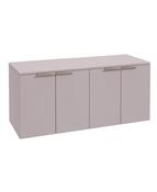 STOCKHOLM Wall Hung 120cm Four Door Countertop Unit Matt Cashmere Pink &amp; Handle image