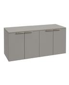STOCKHOLM Wall Hung 120cm Four Door Countertop Unit Matt Khaki &amp; Handle image