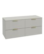 STOCKHOLM Wall Hung 120cm Four Drawer Countertop Unit Matt Arctic Grey &amp; Handles image