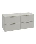 STOCKHOLM Wall Hung 120cm Four Drawer Countertop Unit Matt Arctic Grey &amp; Handles image