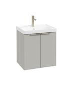 STOCKHOLM Wall Hung 50cm Two Door Unit Matt Arctic Grey &amp; Handles image