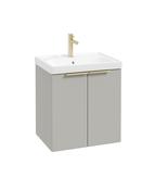 STOCKHOLM Wall Hung 50cm Two Door Unit Matt Arctic Grey &amp; Handles image