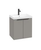 STOCKHOLM Wall Hung 50cm Two Door Unit Matt Khaki &amp; Handles