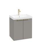 STOCKHOLM Wall Hung 50cm Two Door Unit Matt Khaki &amp; Handles