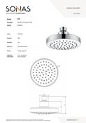 SONAS Sync Round Shower Head Chrome image