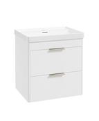 REED Wall Hung 60cm Two Drawer Vanity Unit Lakeshore Lily &amp; Basin &amp; Handles image
