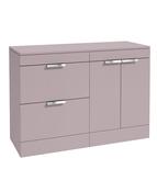 STOCKHOLM Floorstanding 120cm Two Drawer/Two Door Countertop Unit Matt Cashmere Pink &amp; Handles image