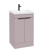 STOCKHOLM Floorstanding 50cm Two Door Unit Matt Cashmere Pink &amp; Handles image