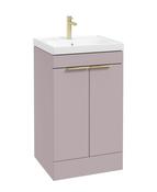 STOCKHOLM Floorstanding 50cm Two Door Unit Matt Cashmere Pink &amp; Handles image