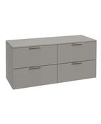 STOCKHOLM Wall Hung 120cm Four Drawer Countertop Unit Matt Khaki &amp; Handles image