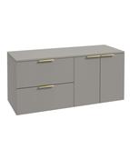 STOCKHOLM Wall Hung 120cm Two Drawer/Two Door Countertop Unit Matt Khaki &amp; Handles image