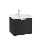 STOCKHOLM Wall Hung 50cm Single Drawer Unit Matt Black &amp; Handle image