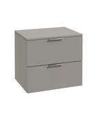 STOCKHOLM Wall Hung 60cm Two Drawer Countertop Unit Matt Khaki &amp; Handles image