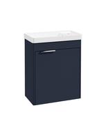 SONAS REED Wall Hung 55cm Single Door Cloakroom Vanity Unit Cobalt Night &amp; Handle image