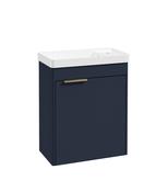 SONAS REED Wall Hung 55cm Single Door Cloakroom Vanity Unit Cobalt Night &amp; Handle image