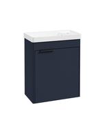 SONAS REED Wall Hung 55cm Single Door Cloakroom Vanity Unit Cobalt Night &amp; Handle image