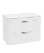 REED Wall Hung 80cm Two Drawer Countertop Vanity Unit Lakeshore Lily &amp; Handles image