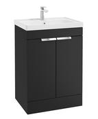 STOCKHOLM Floorstanding 60cm Two Door Unit Matt Black &amp; Handles image