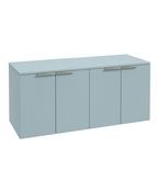 STOCKHOLM Wall Hung 120cm Four Door Countertop Unit Matt Morning Sky Blue &amp; Handle image