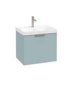 STOCKHOLM Wall Hung 50cm Single Drawer Unit Matt Morning Sky Blue &amp; Handle image