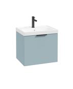 STOCKHOLM Wall Hung 50cm Single Drawer Unit Matt Morning Sky Blue &amp; Handle image