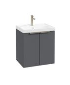 STOCKHOLM Wall Hung 50cm Two Door Unit Matt Midnight Grey &amp; Handles