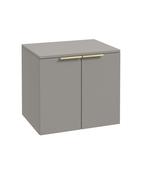 STOCKHOLM Wall Hung 60cm Two Door Countertop Unit Matt Khaki &amp; Handles image