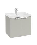 STOCKHOLM Wall Hung 60cm Two Door Unit Matt Arctic Grey &amp; Handles image