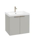 STOCKHOLM Wall Hung 60cm Two Door Unit Matt Arctic Grey &amp; Handles image