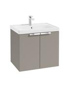 STOCKHOLM Wall Hung 60cm Two Door Unit Matt Khaki &amp; Handles