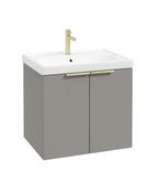 STOCKHOLM Wall Hung 60cm Two Door Unit Matt Khaki &amp; Handles
