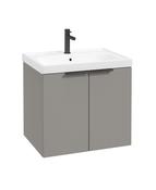 STOCKHOLM Wall Hung 60cm Two Door Unit Matt Khaki &amp; Handles
