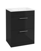 STRATA Floorstanding 60cm Two Drawer Vanity Unit &amp; Basin image